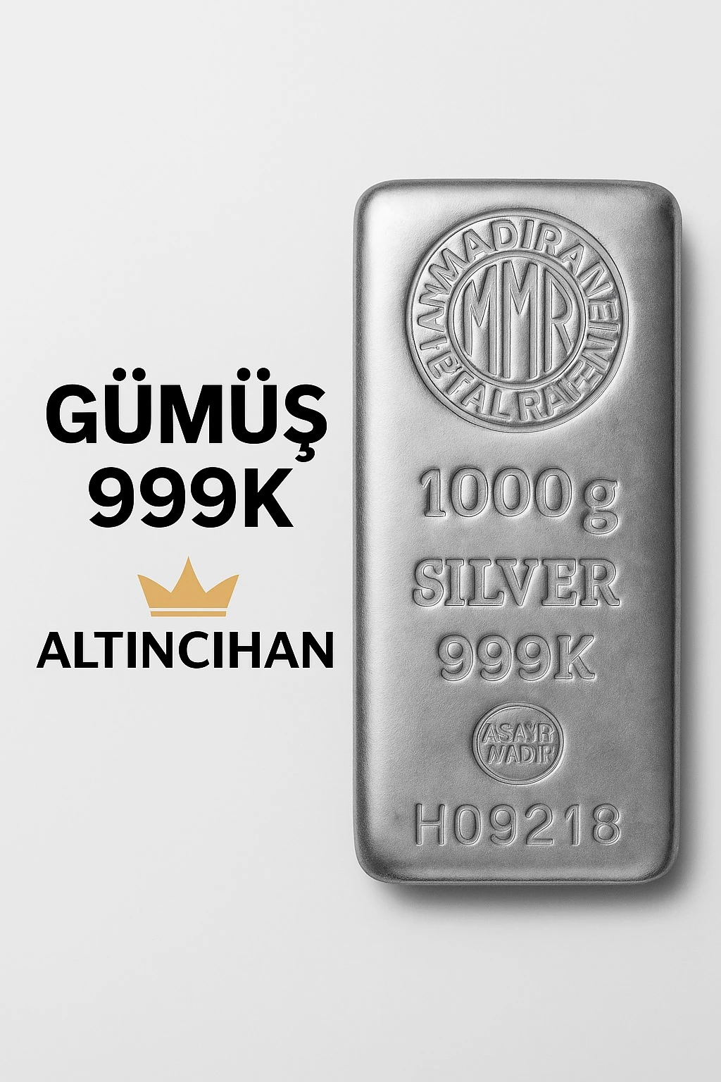 1000 Gr Külçe Gümüş